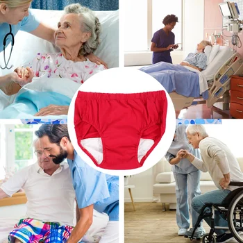 Водоустойчиви панталони Пола за пелени Възрастни за многократна употреба Уринарна грижа за възрастни хора Миещи се полезни трайни раници