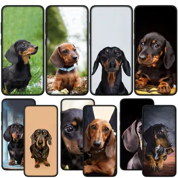 Animal Lovely Dachshund Dog Cover Телефон корпус за Huawei Y7A Y6P Y5P Y6 Y7 Y9 Prime 2018 2019 Y8P Y9A Y8S Y9S P Интелигентен мек калъф
