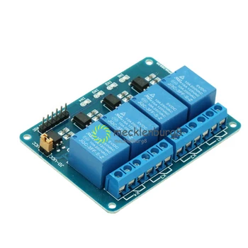 5V до 4-канален релеен модул 4-канален релеен контролен панел за Arduino с оптрон Релеен изход 4 пътни релета с LED Indic