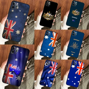 Australia Flag Funda За iPhone 14 12 11 13 15 Pro Max Mini X XS XR SE 2020 2022 7 8 Plus калъф за телефон