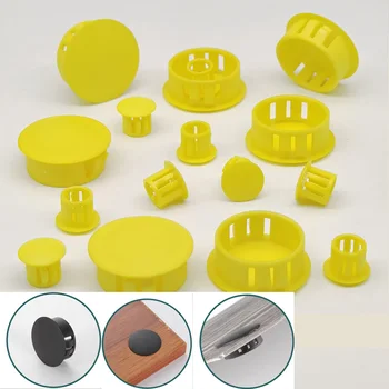 Nylon Hole Plug Round Snap-On Blanking End Furniture Cap Flat Head Reserved Hole Dust Cap Door Table Extra Hole Декоративен капак
