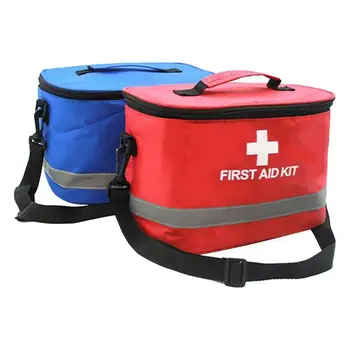 Чанта за първа помощ Преносима мини пътуване празна медицинска торбичка многофункционална червена травма медицински комплект чанта за съхранение на превръзки таблетки