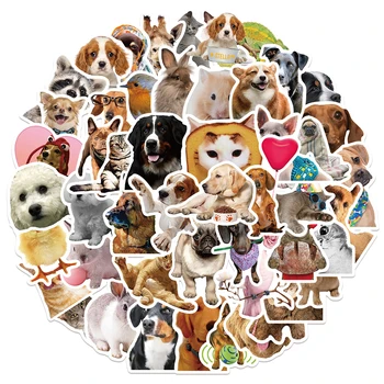10/30/50pcs сладък животински стикери смешно мем котка куче карикатура ваденки играчки DIY лаптоп куфар багаж телефон велосипед Kawaii стикер