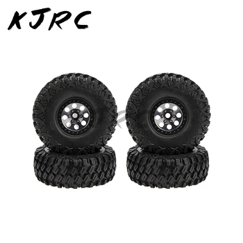 4PCS 1.9 инча Алуминиеви алуминиеви джанти & Комплект гуми за 1/10 RC Rock Crawler TRX-4 Axial SCX10 90046 D90 Voodoo KLR