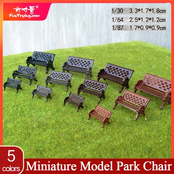 4pcs 1/30/64/87 Модел парк пейка модел миниатюрни паркове стол стол Начало Занаяти Градини Орнамент/Влак/Железопътен/Железопътен Макет
