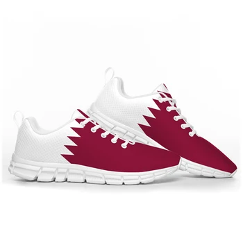 Катар флаг спортни обувки мъжки жени тийнейджър деца деца маратонки катар случайни потребителски висококачествени двойка обувки