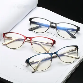 Метални полурамки Пресбиопични очила за четене Очила за четене за мъже Жени Анти-умора Хиперопия Очила Диоптър +1.0 +3.5