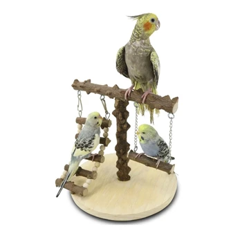 Bird Climbing Training Perch Parrots Cage Toy Swing Gym Playing- Chewing Toy