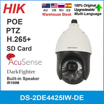 Hikvision PTZ DS-2DE4425IW-DE 4MP IP камера 25X Zoom DarkFighter IR наблюдение 100M WDR DNR Security POE Speed Dome