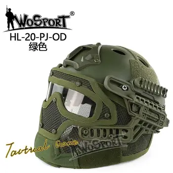 NEW Тактически открит защитен шлем тел маска едно парче висок клас камуфлаж