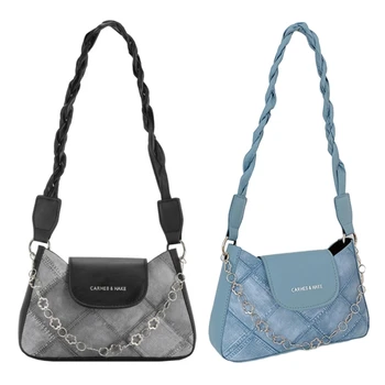 2023 Чанта за рамо Универсална малка квадратна чанта Чанти за подмишници за жени Момиче Модерен PU чанта мода случайни чанта подмишница чанта