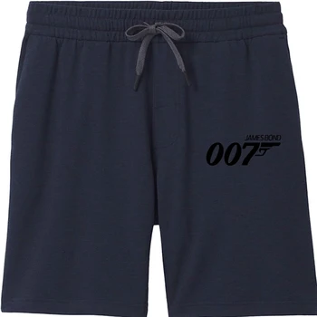 филм Бонд 007 Нови шорти Мъжка мода Премиум памучни шорти Шорти за мъже Коледа Camisas Hombre O Neck