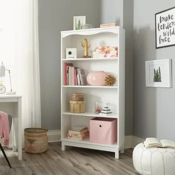 Storybook 4-Shelf Bookcase, меко бяло покритие