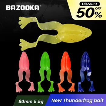 Bazooka витло жаба меки риболовни примамки плаващи гумени примамки силиконови топ вода пъстърва бас джигинг воблери Стръв сом
