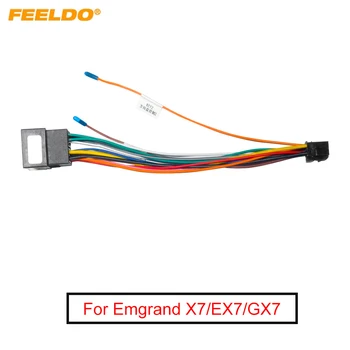  FEELDO Car Audio 16pin кабел кабел за Emgrand X7 / EX7 / GX7 стерео инсталация тел адаптер