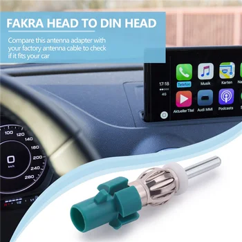 Car стерео антена адаптер FM AM радио конектор - Fakra към DIN антена щепсел конвертор за кола приемник