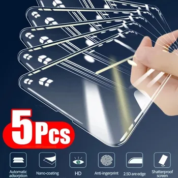 5Pcs защитно стъкло за iPhone 13 Pro Max 12 14 Pro мини скрийн протектор за iPhone 11 Pro 7 8 15Plus SE 2020 XR Xs Max Glass