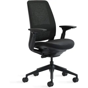 Series 2 Office Chair - Ергономичен работен стол с колела за килим - с опора за гърба, регулиране с активирано тегло, опора за рамото