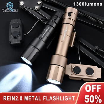 Wadsn Rein Tatical фенерче Mic2.0 метал M600 Tatical Scout Light Двоен функционален превключвател за 20mm Picatinny Hunting Weaponlight