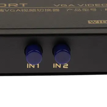 VGA Swicther Box 2 In 1 Out с ръчен бутон за превключване 1920x1440 за компютър
