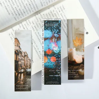 30 бр / комплект светлина граница фотография маркер творчески дъждовна капка светлина и сянка четене книга притежателя подарък канцеларски материали