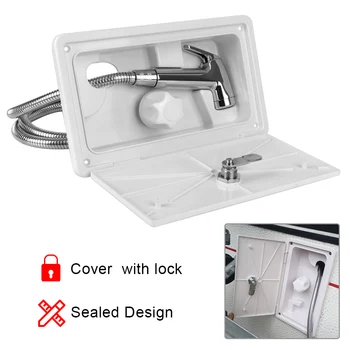 Аксесоари за кемпери със заключване RV външен външен душ за морски кемпер каравана каравана RV душ кутия комплект