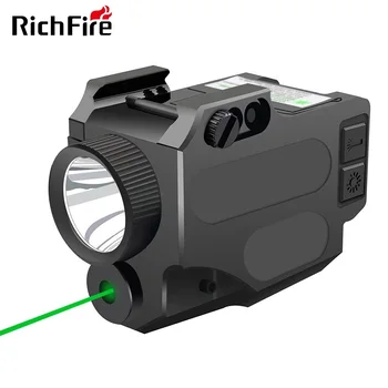 Richfire Тактическо фенерче 800LM бяло Combo Dot лазерен мерник с магнитно зареждане за Glock Taurus Outdoor Hunting Training