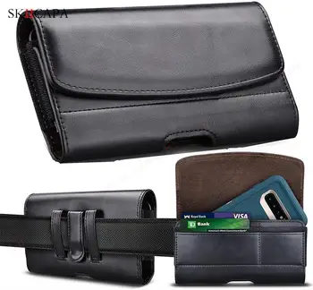 Универсална кожена телефонна торбичка за OnePlus Ace2 Pro колан клип талия чанта за OnePlus Ace 2V висящи талията портфейла притежателя на картата