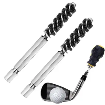 Golf Club маркуч четка 1/2/4Pcs неръждаема стомана електрически тел четка почистване полиране инструмент голф аксесоар за желязо и дърво
