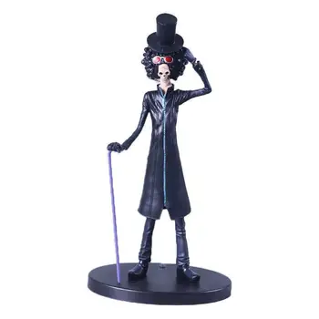 Едно парче аниме фигура Брук черна серия модел кукли Pvc действие фигура колекция декорация детски рожден ден играчки подаръци